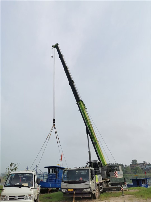 饶阳县桥梁建设吊装案例